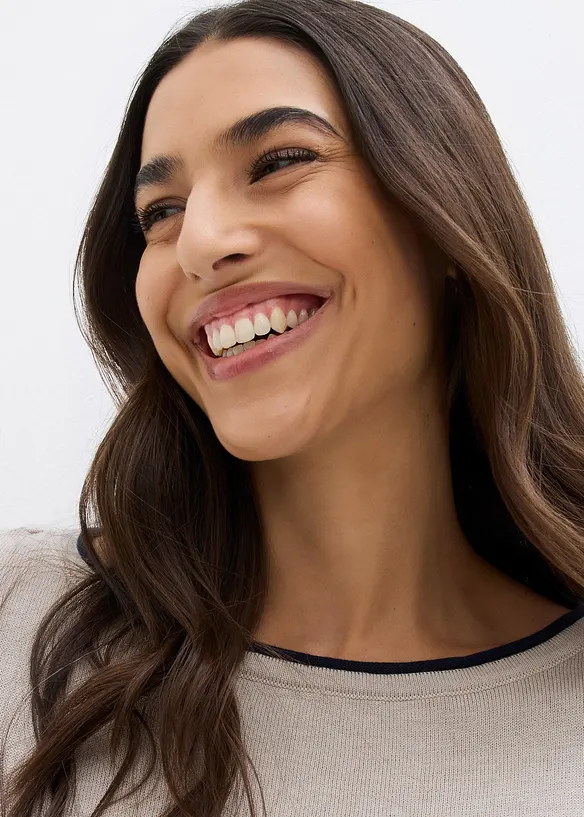 Pull en fine maille de coton mélangé, bonprix