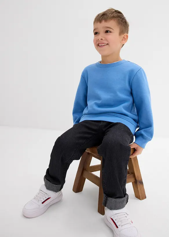 Lot de 2 sweats en coton mélangé, bonprix