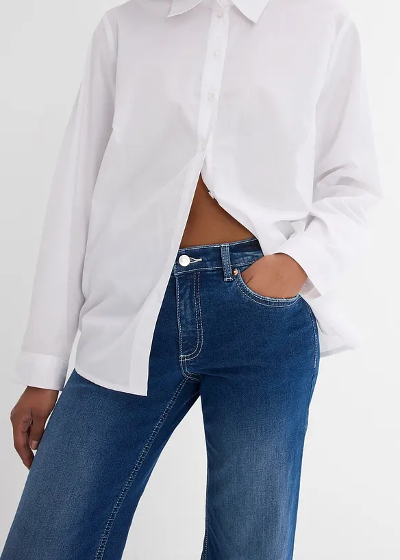 Jean cargo taille mi-haute, bonprix