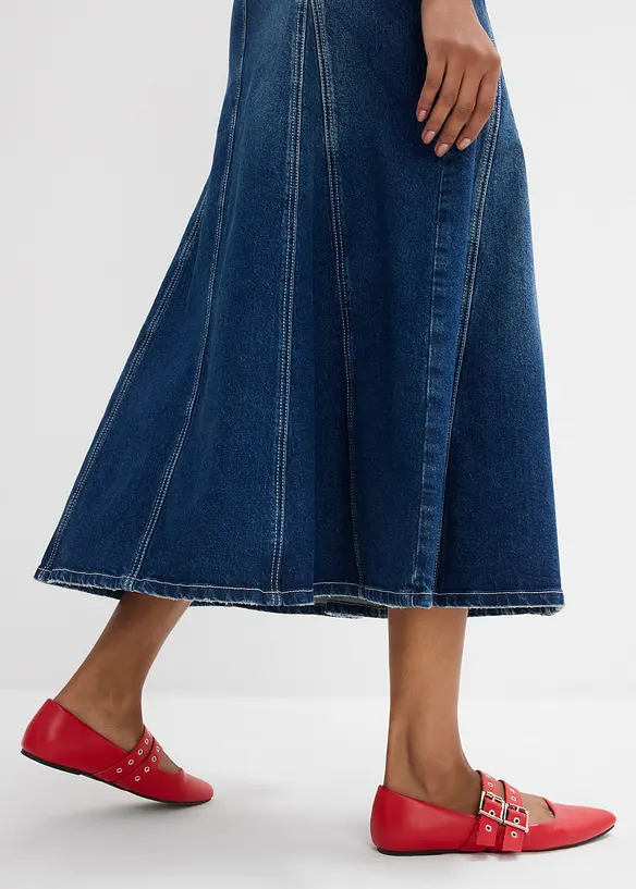 Jupe longue en jean, bonprix