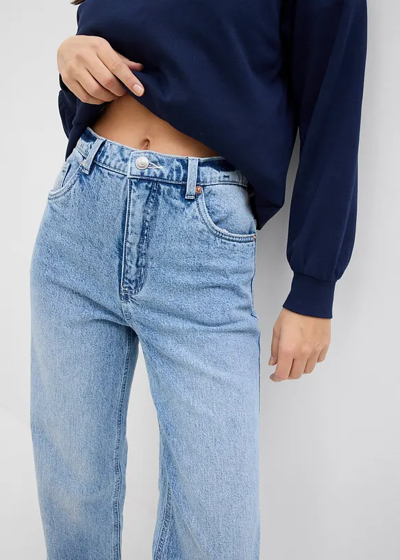 Jean large taille haute, longueur sol, bonprix