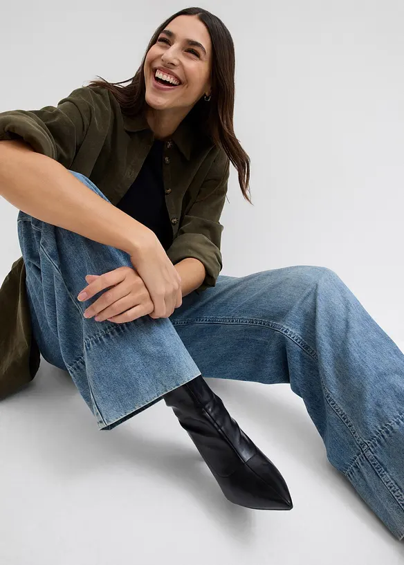 Jean large taille haute, bonprix