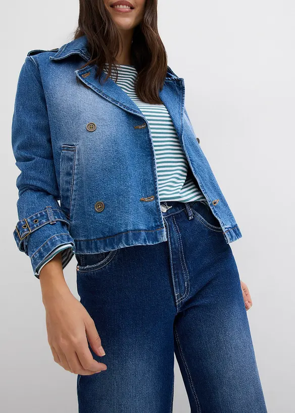 Jean droit taille haute, loose, bonprix