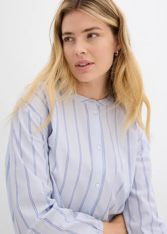 Long chemisier en popeline de coton, bonprix