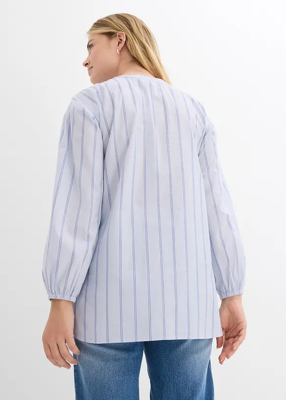 Long chemisier en popeline de coton, bonprix