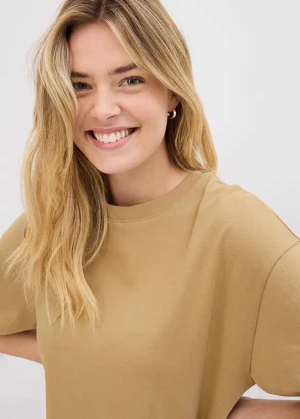 T-shirt long en interlock, bonprix