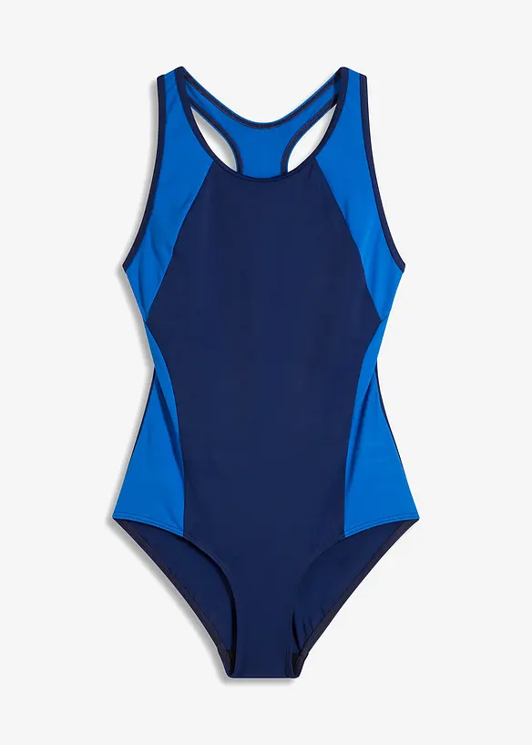 Maillot 1 pièce de natation séchage rapide, dos nageur, bonprix