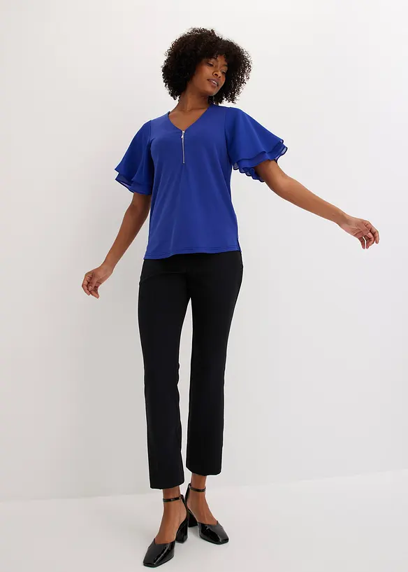 T-shirt avec manches en cr&ecirc;pe, bonprix