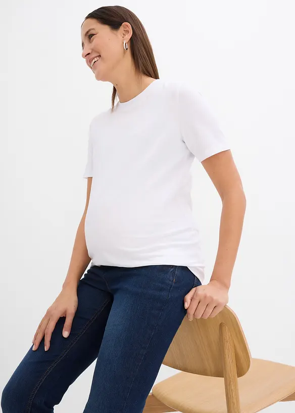 Lot de 2 T-shirts de grossesse en coton, bonprix