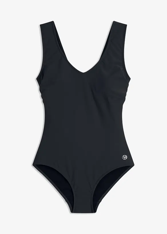 Maillot 1 pièce sculptant à col en V, maintien modéré, bonprix