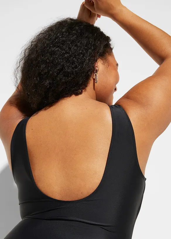 Maillot 1 pièce sculptant à fronces, maintien léger, bonprix