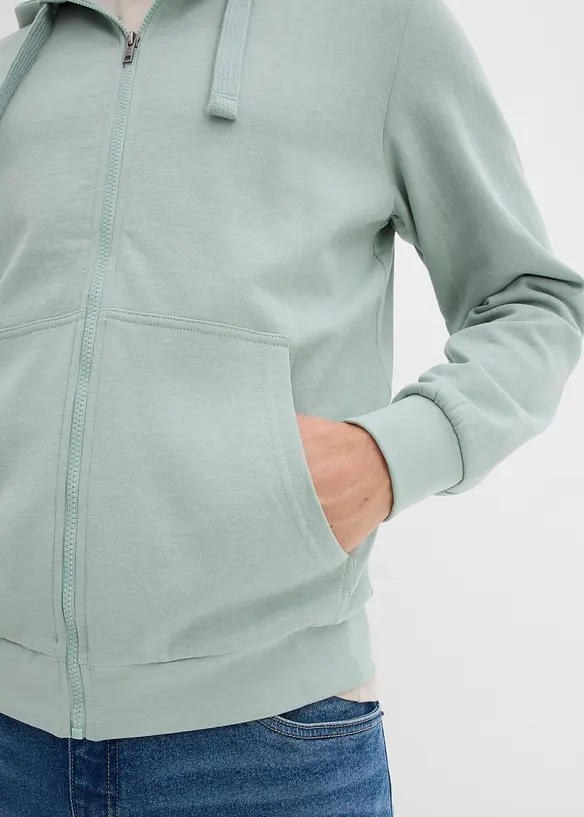 Sweat zipp&eacute; &agrave; capuche, bonprix