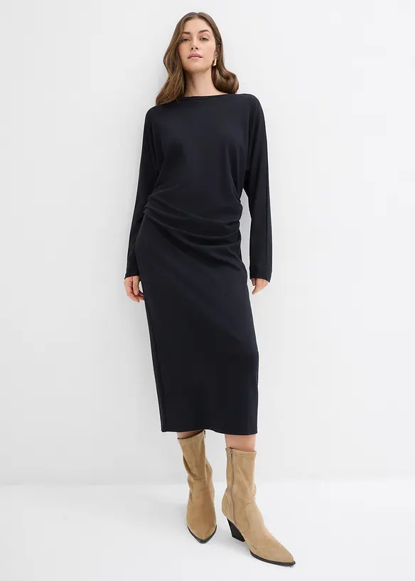 Robe midi en Punto di Roma confortable, bonprix