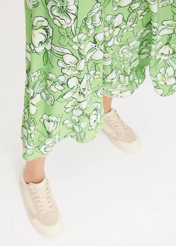 Jupe midi fluide en viscose mélangée, bonprix