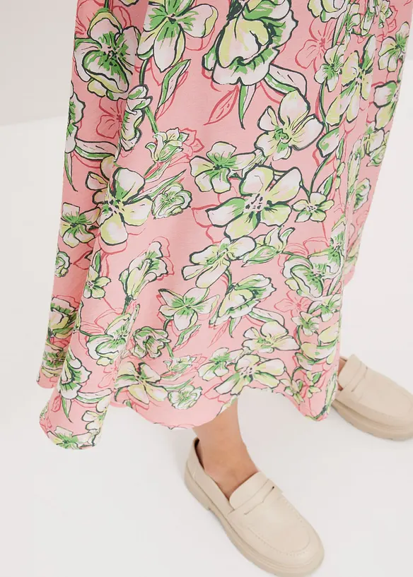 Jupe midi fluide en viscose mélangée, bonprix