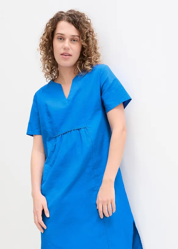 Robe-tunique à poches en lin et coton, bonprix