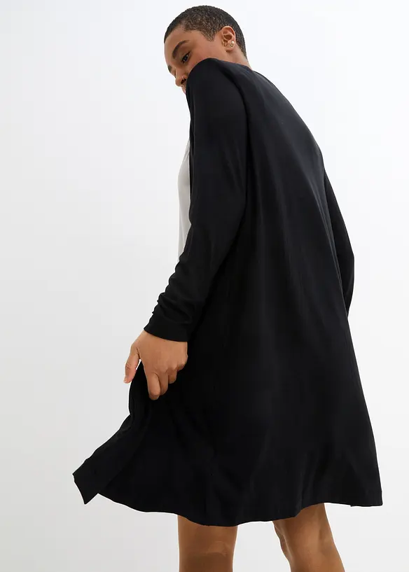 Gilet long et doux en viscose extensible, bonprix