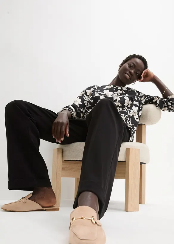 Pantalon large à pinces, bonprix