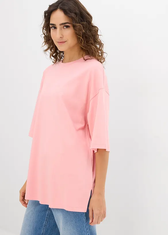 T-shirt long en interlock, bonprix