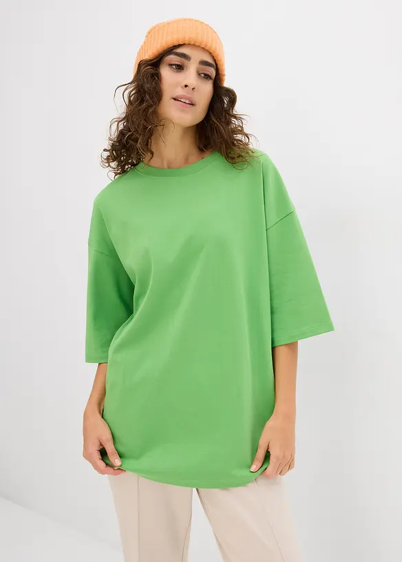 T-shirt long en interlock, bonprix