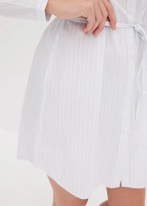 Robe chemise en popeline rayée, bonprix