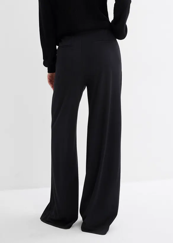 Pantalon palazzo en Punto di Roma confortable, bonprix