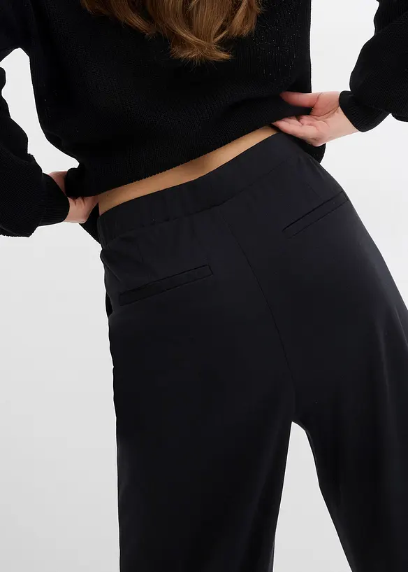 Pantalon palazzo en Punto di Roma confortable, bonprix