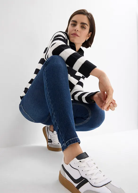 Jean skinny taille mi-haute, cropped, bonprix