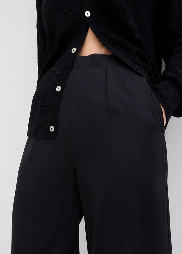 Pantalon palazzo en Punto di Roma confortable, bonprix