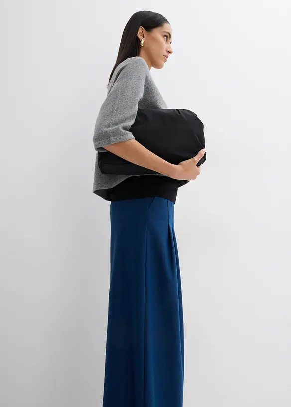 Pantalon à pinces taille haute en viscose mélangée, bonprix