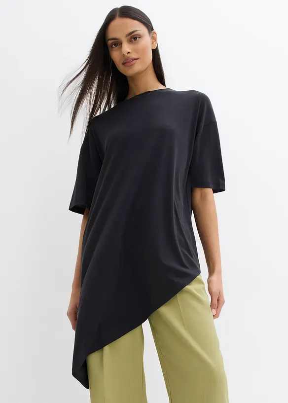 T-shirt en doux modal m&eacute;lang&eacute;, bonprix