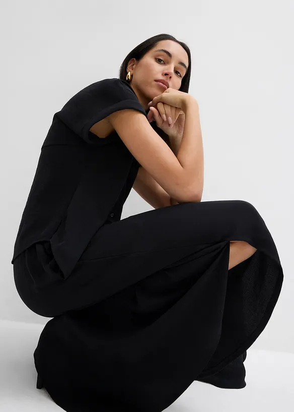 Chemisier oversize en crêpe texturé, bonprix