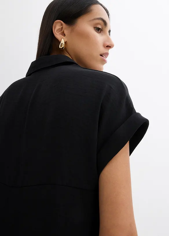 Chemisier oversize en crêpe texturé, bonprix