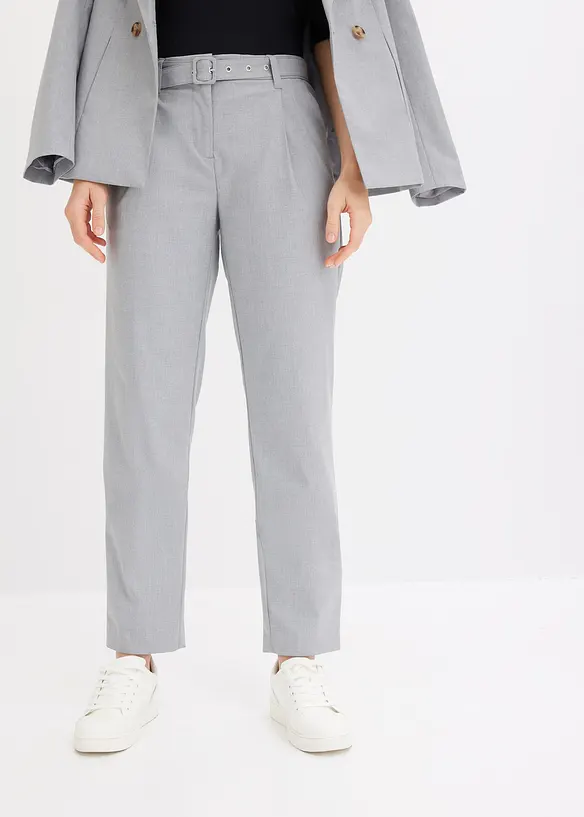 Pantalon à pinces et ceinture, bonprix