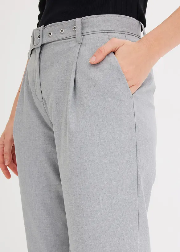 Pantalon à pinces et ceinture, bonprix