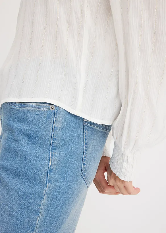 Blouse avec lurex, effet froissé, bonprix