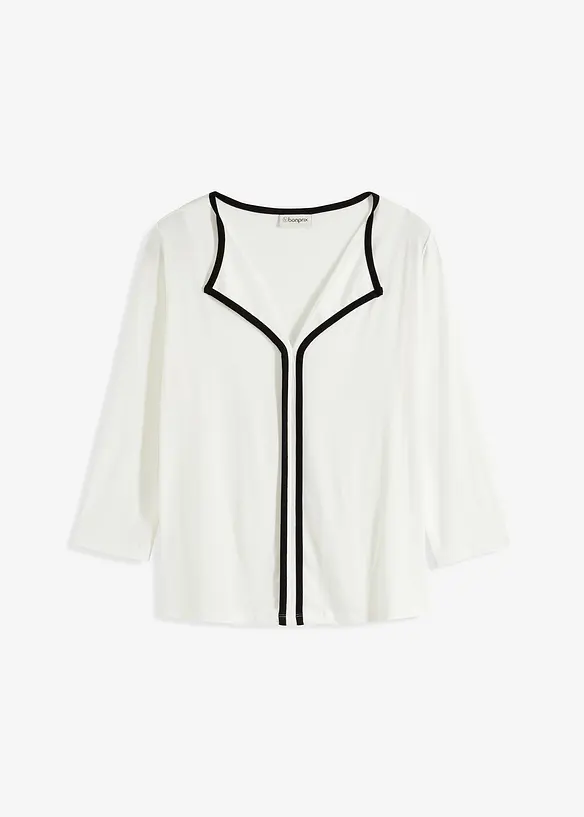 T-shirt à liseré contrastant, bonprix