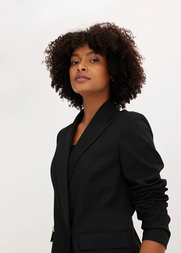 Long blazer à boutons dorés, bonprix