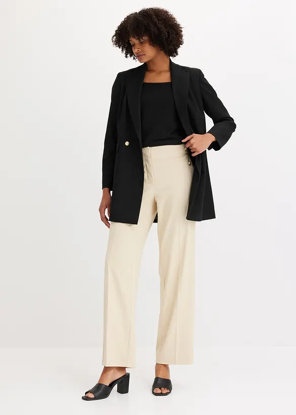 Long blazer à boutons dorés, bonprix