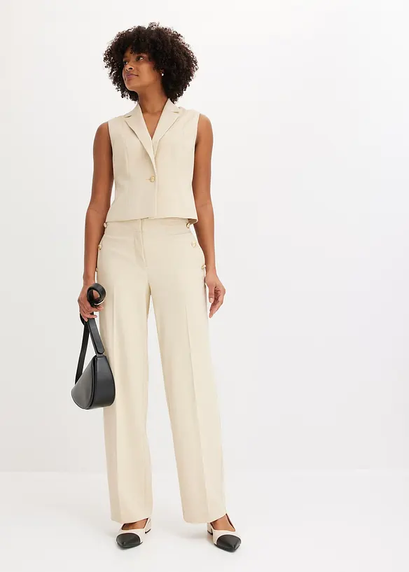 Gilet de costume avec bouton doré, bonprix