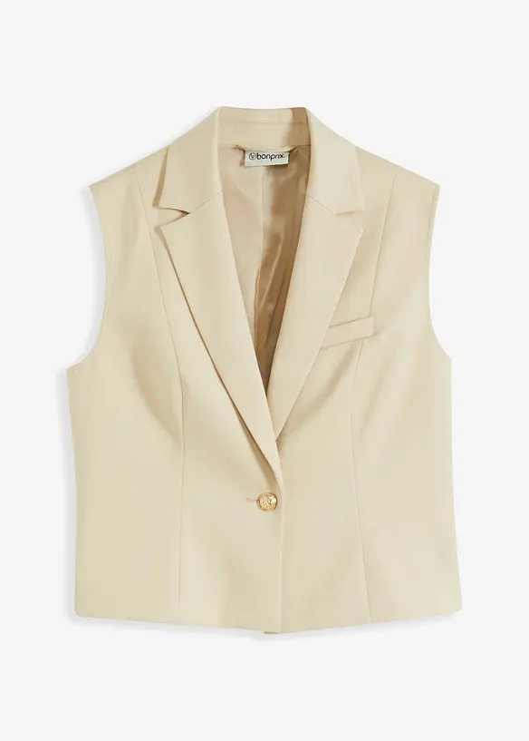Gilet de costume avec bouton doré, bonprix