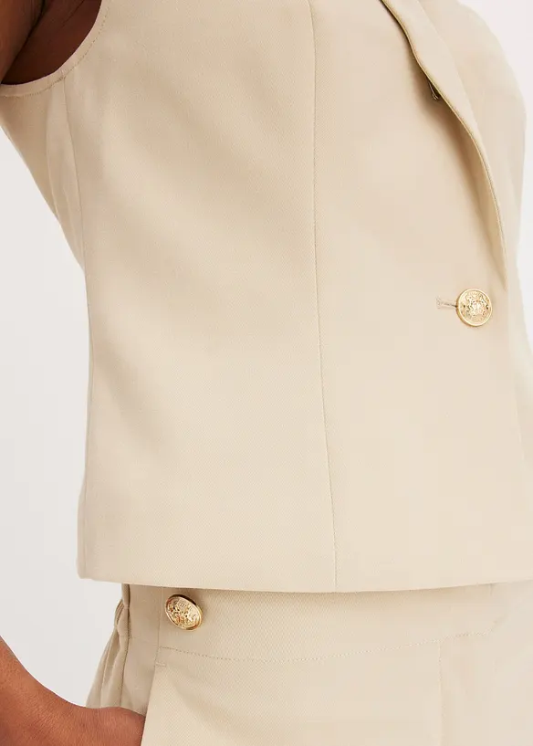 Gilet de costume avec bouton doré, bonprix