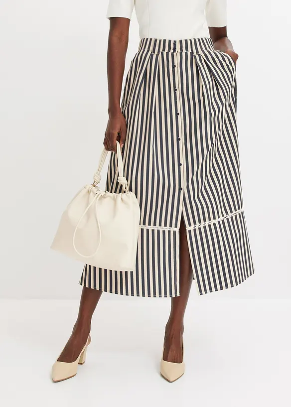 Jupe longue &agrave; dentelle, bonprix