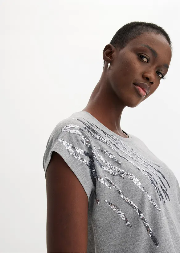 T-shirt &agrave; sequins, bonprix