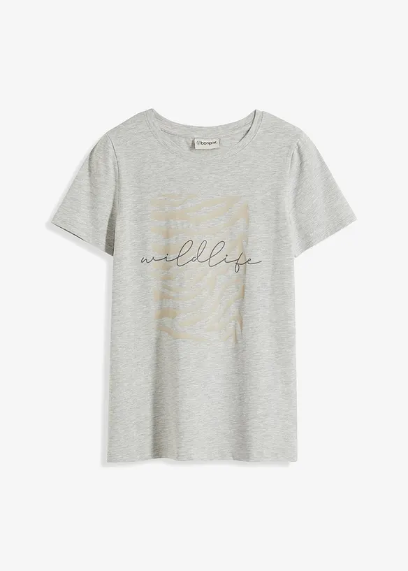 T-shirt avec imprim&eacute; z&egrave;bre, bonprix