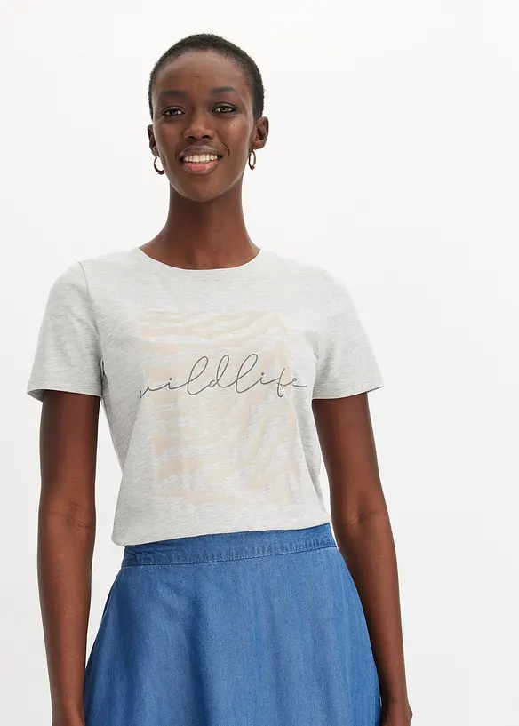 T-shirt avec imprim&eacute; z&egrave;bre, bonprix