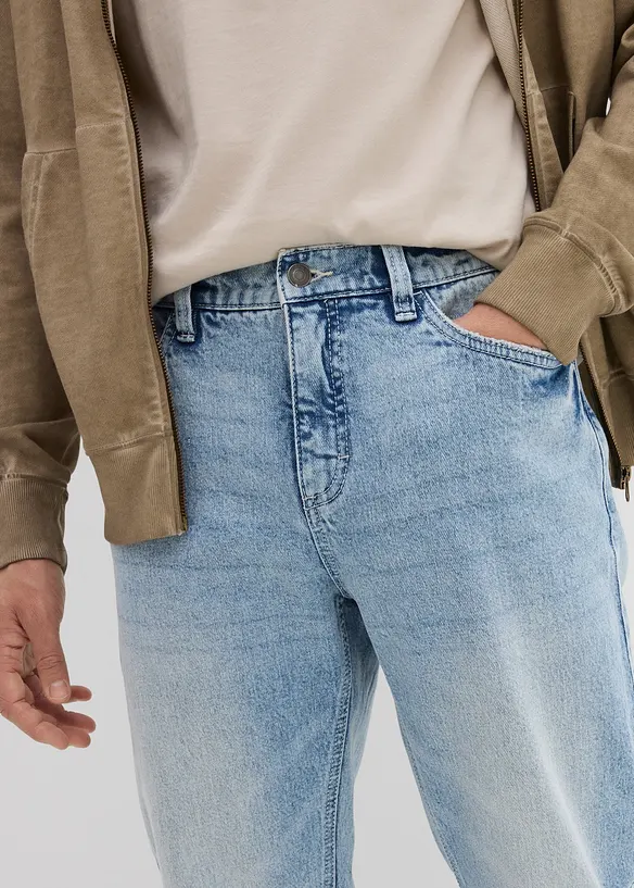 Jean classique extensible, raccourci, coupe fusel&eacute;e, bonprix