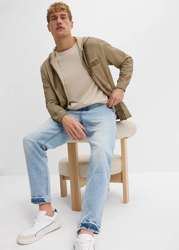 Jean classique extensible, raccourci, coupe fusel&eacute;e, bonprix