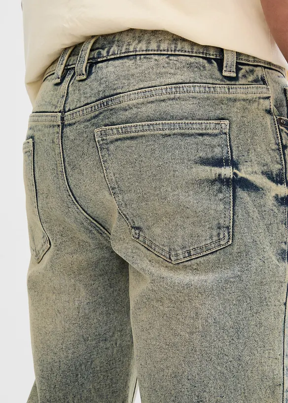 Jean droit extensible Regular en denim &eacute;pais, bonprix