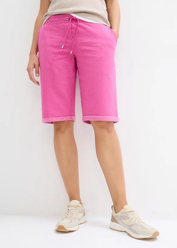 Bermuda en molleton &agrave; ourlet, bonprix